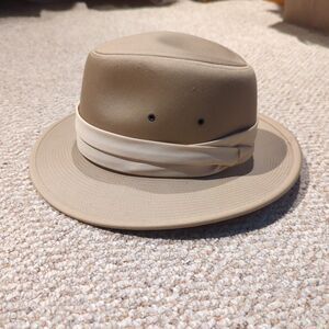 Vintage Banana Republic Travel & Safari Clothing Co Hat Fedora Khaki Large